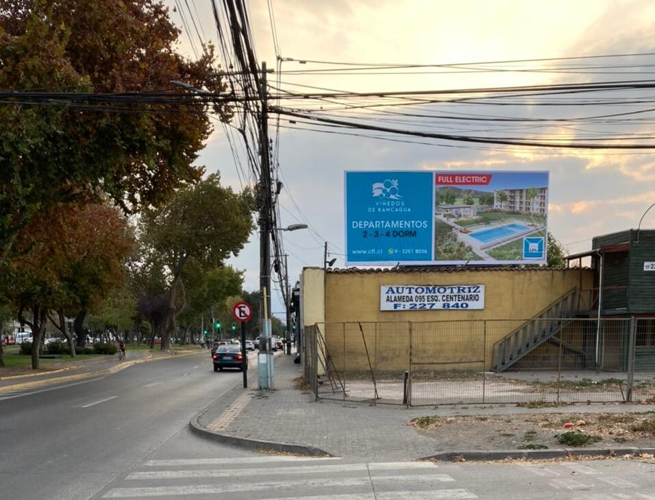 Letrero publicitario Alameda cfl
